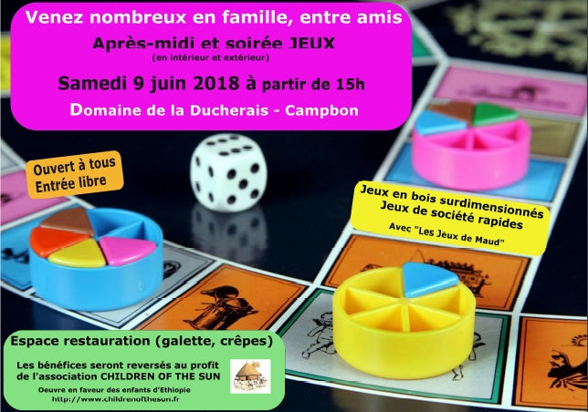 Affiche soirée jeux Juin 2018